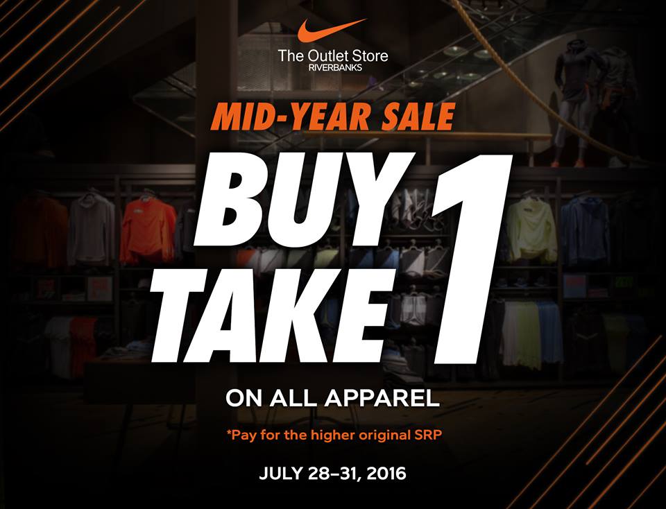NIKE The Outlet Store Riverbanks Mid-Year Sale B1T1 | Kalongkong Hiker